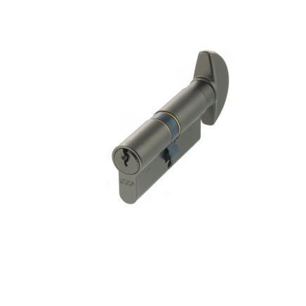 AGB Euro Profile 5 Pin Cylinder Key to Turn 35-35mm (70mm) Keyed Alike - Black Nickel