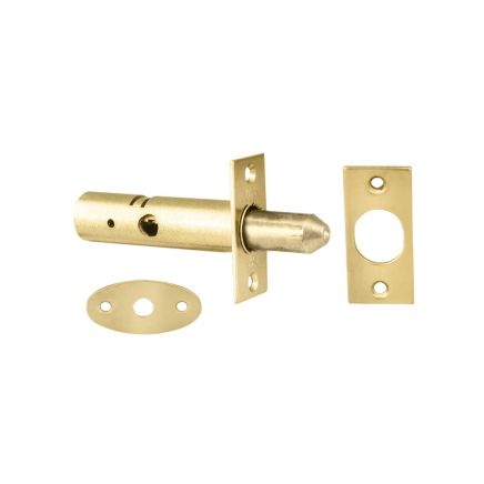 Security Door Bolt - Electro Brassed