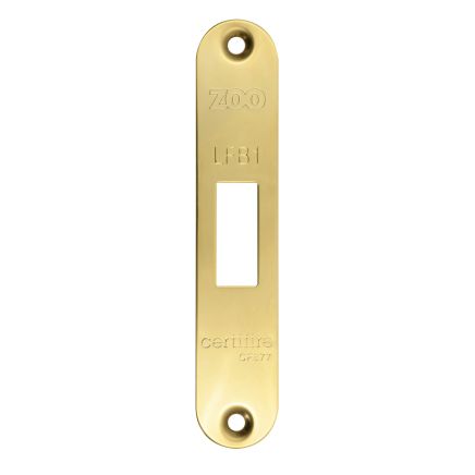 Zoo Hardware Radius Forend, Strike and Escutcheon Pack t/s ZFB01 Fire Brigade Lock - Polished Brass
