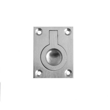 Jedo 38x50mm Flush Rings 38x50mm Satin Chrome - By Frelan Hardware - JV424ASC