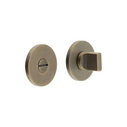 CR-802 Antique Brass Thumb Turn & Lock Round Rose - By Frelan Hardware - CR-802A7AB