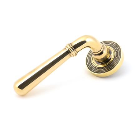 Aged Brass Newbury Lever on Rose Set (Beehive) - Unsprung