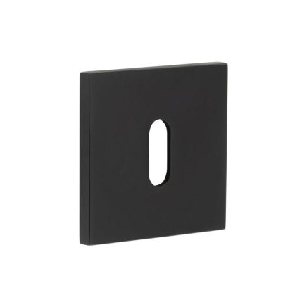 CR-T10 Black Standard Keyway Square Rose Escutcheon - By Frelan Hardware - CR-T10MB