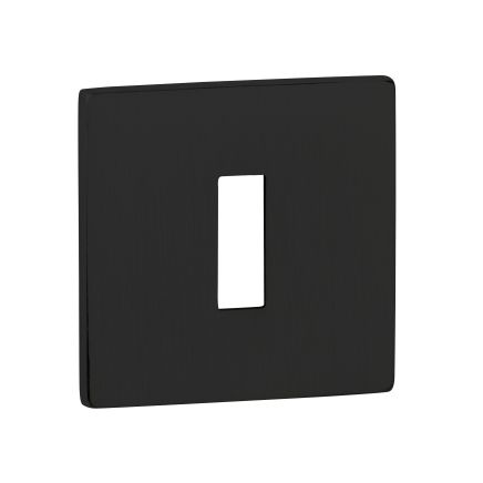 Tupai Rapido 5S Line Key Escutcheons on 5mm Slimline Square Rose - Pearl Black