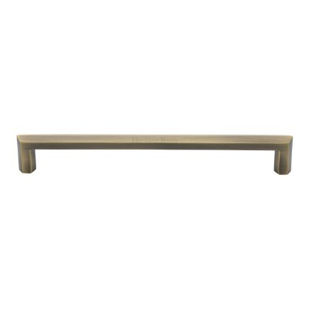 Heritage Brass Cabinet Pull Hex Profile Design 203mm CTC Antique Brass Finish