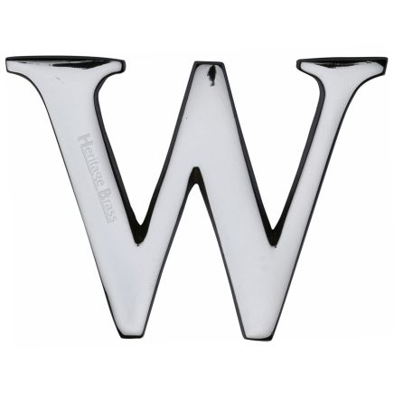 Heritage Brass Alphabet W Pin Fix 51mm (2") Polished Chrome Finish