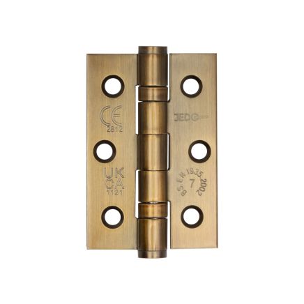 Jedo Stainless Steel Grade 7 Ball Bearing Hinges 76x50mm Antique Brass - By Frelan Hardware - J9502AB