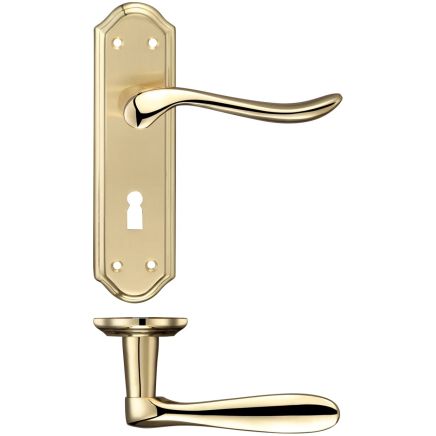 Zoo Hardware Lincoln Lever Euro Lock (47.5mm c/c) Furniture - Satin