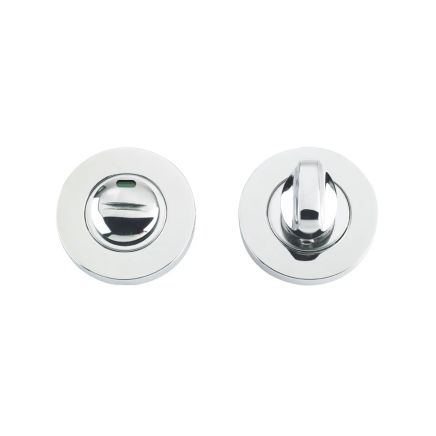Zoo Hardware Turn and Release complete with escutcheon c/w Indicator and 5mm spindle - 52mm Rose - Grade 304 - Stainless Steel