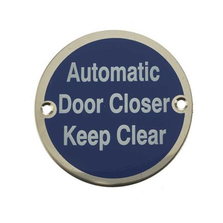 Stainless Steel Automatic Door Closer Keep Clear 75mm Polished Stainless Steel - By Frelan Hardware - JS111PSS