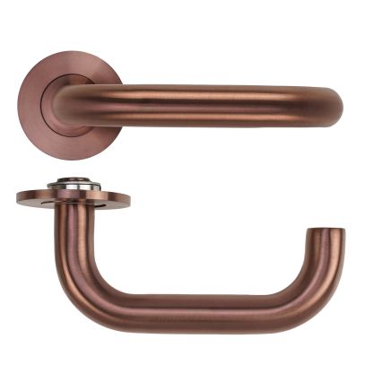 Zoo Hardware Maggiore Lever on 4mm Round Slim Sprung Rose - PVD Bronze