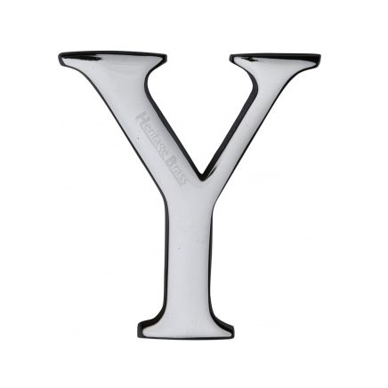 Heritage Brass Alphabet Y Pin Fix 51mm (2") Polished Chrome Finish