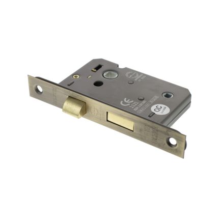 Atlantic Bathroom Lock [CE] 3" - Matt Antique Brass