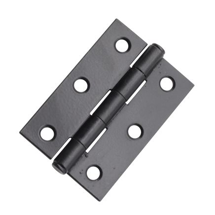 NON CE Mild Steel Butt Hinges - Matt Black
