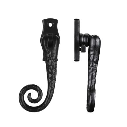 Zoo Hardware Monkey Tail Fastener Lockable c/w key - Right Hand - Black