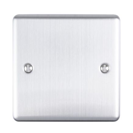 Eurolite Enhance Decorative Single Blank Plate Satin Stainless Steel