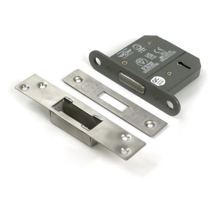 Satin SS 3" 5 Lever BS Dead Lock