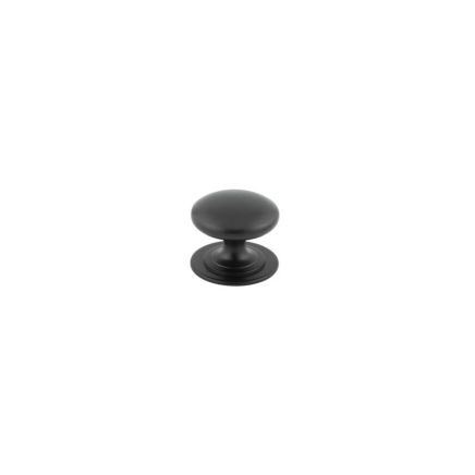 Jedo Traditional Cupboard Knobs 38mm Black - By Frelan Hardware - JMB47C