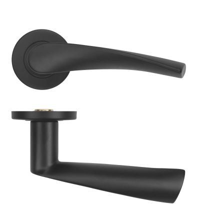 Zoo Hardware Twist Lever on Round Rose 53mm x 6mm Push-on Rose - BS EN 1906 Grade 3 - Grade 201 - PCB