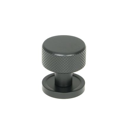 Matt Black Brompton Cabinet Knob - 25mm (Plain)