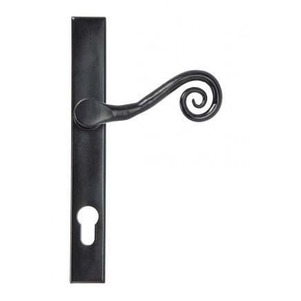 Black Monkeytail Slimline Lever Espag. Lock Set - RH
