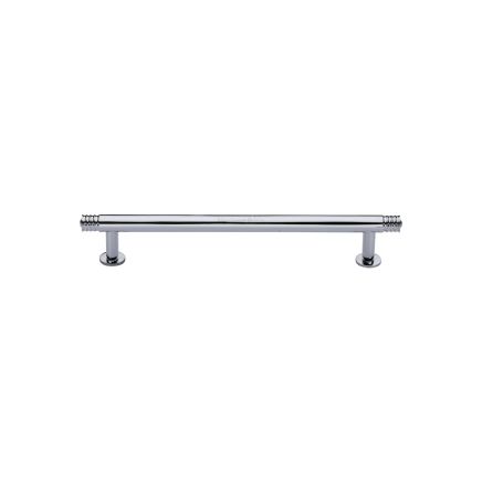 Heritage Brass Cabinet Pull Contour Design with 16mm Rose 96mm CTC Polished Chrome finish