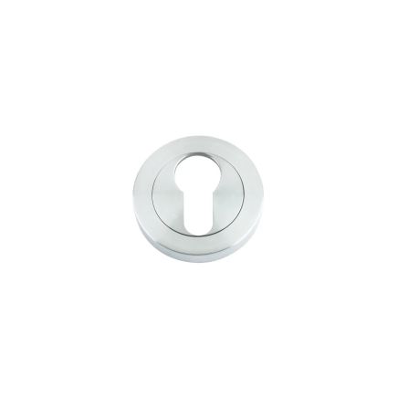Zoo Hardware Euro profile round escutcheon - Satin Chrome