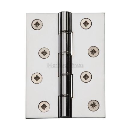 Heritage Brass Hinge Brass with Phosphor Washers 4" x 3" Polished Chrome finish
