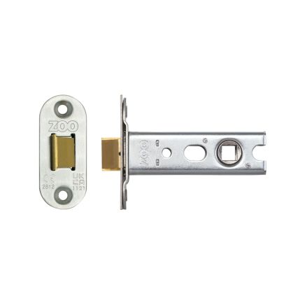 Zoo Hardware Tubular Latch (Knobs) - Architectural 45* Travel - Radius 76mm C/W SSS forend - Satin Stainless