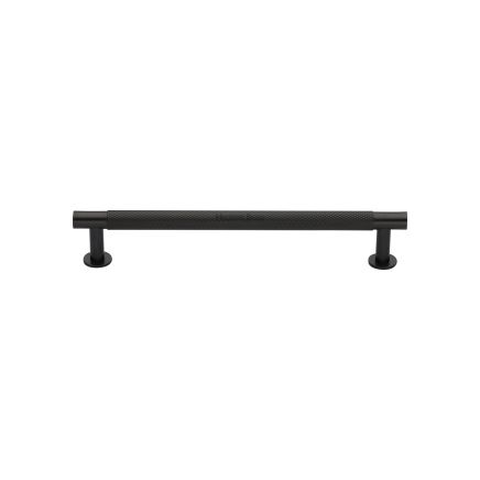 Heritage Brass Cabinet Pull Partial Knurled Design with 16mm Rose 128mm CTC Matt Bronze finish