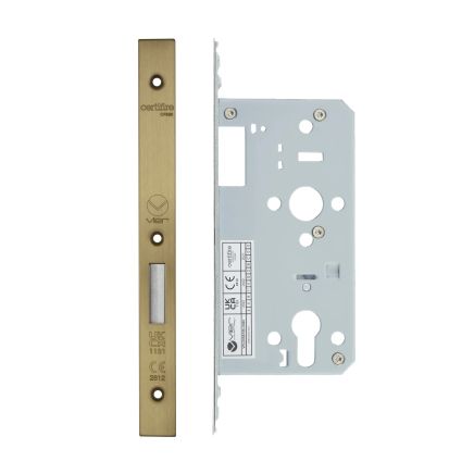 Zoo Hardware 2 Piece - DIN euro deadlock - backset 55mm - Antique Brass