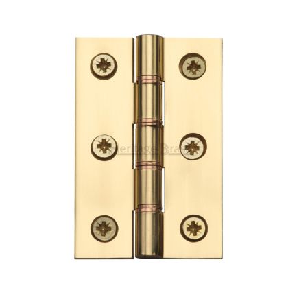Heritage Brass Hinge Brass with Phosphor Washers 3" x 2" Polished Brass finish