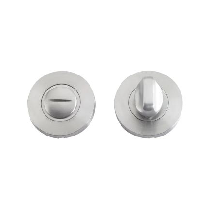 Zoo Hardware Thumb Turn and Release complete with escutcheons & 5mm Spindle - Grade 201 - Stainless Steel