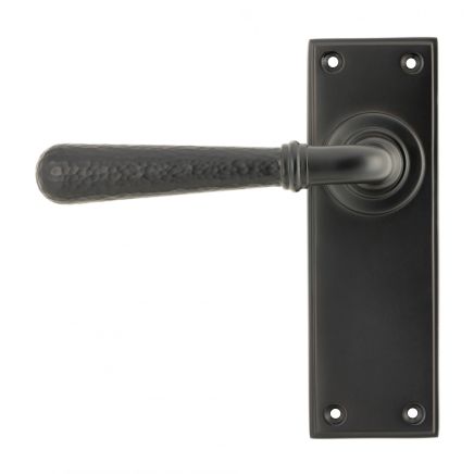 Aged Bronze Hammered Newbury Lever Latch Set