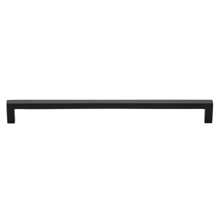 Heritage Brass Cabinet Pull City Design 256mm CTC Matt Black Finish