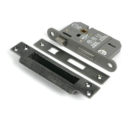 Pewter 2½" 5 Lever BS Sash Lock KA