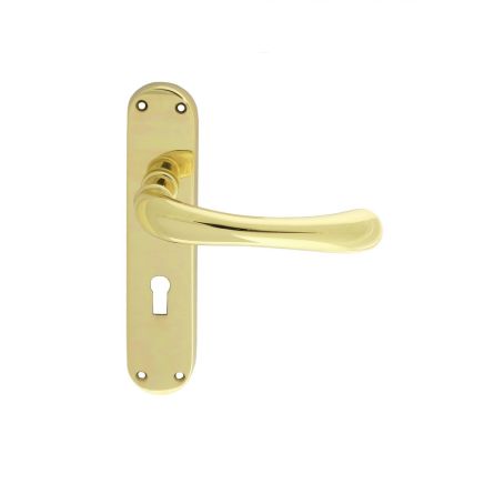Ibra Lever On Lock Backplate - Polished Brass