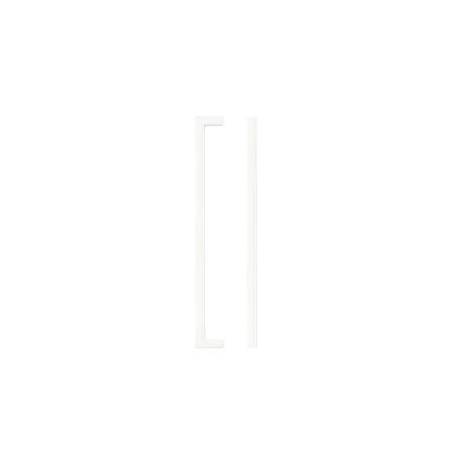 Zoo Hardware Square Block Cabinet handle 224mm CTC Matt White Finish