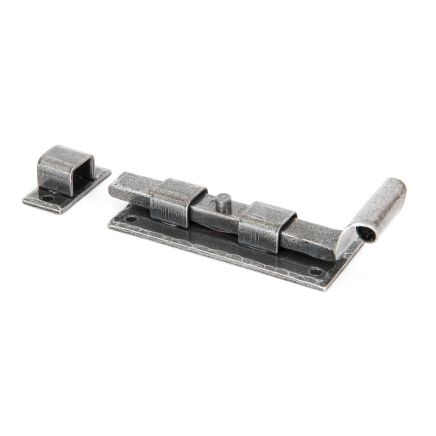Pewter 4" Straight Door Bolt