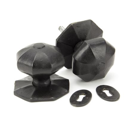 External Beeswax Large Octagonal Mortice/Rim Knob Set