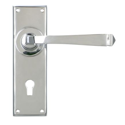Polished Chrome Avon Lever Lock Set