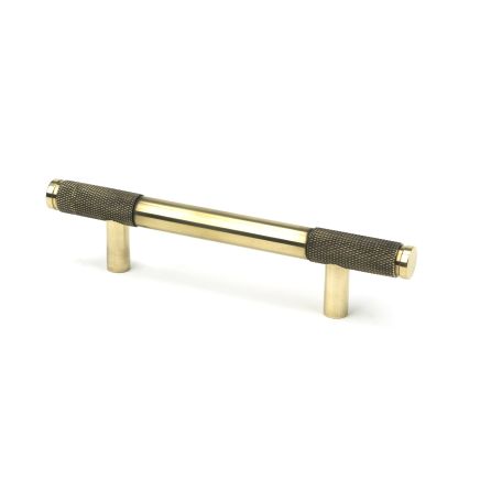 Aged Brass Half Brompton Pull Handle - Small