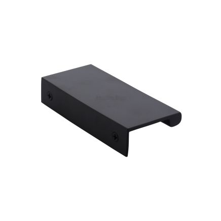 Heritage Brass EPTR Edge Pull Cabinet Handle 50mm Matt Black finish