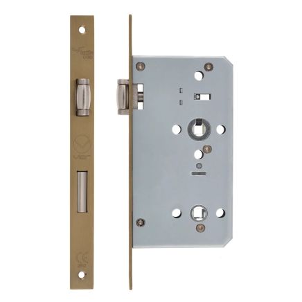 Zoo Hardware Din lift to lock - 72mm c/c - backset 60mm - PVD Satin Brass
