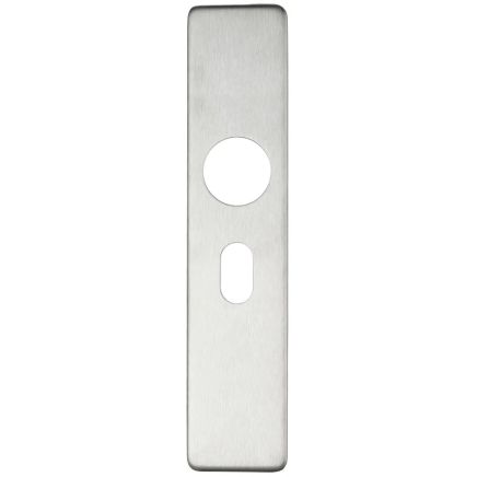 Zoo Hardware Cover plate for 19 mm and 22mm RTD Lever on Backplate - Oval Profile 48.5mm - Satin Stainless