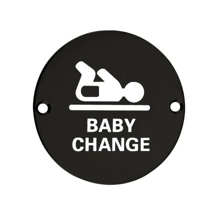 Zoo Hardware Baby Change - 76mm dia - Black