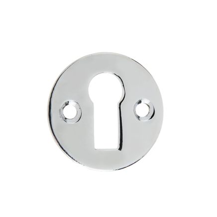 Jedo Round Open Escutcheon Standard Keyway 32mm Polished Chrome - By Frelan Hardware - JV41PC