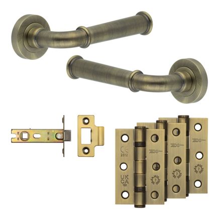 Complete Classic Door Handle Pack - Internal Doors - Antique Brass - By Frelan Hardware - JE-A3B-AB