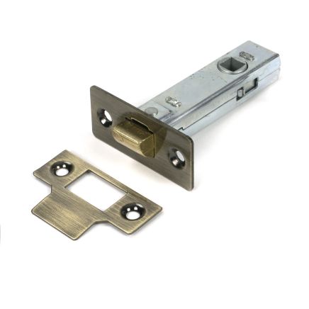 Aged Brass 3" Tubular Mortice Latch