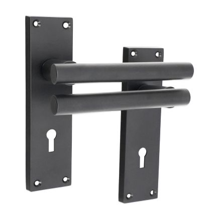 Jura Lever on Backplate Lock Matt Black